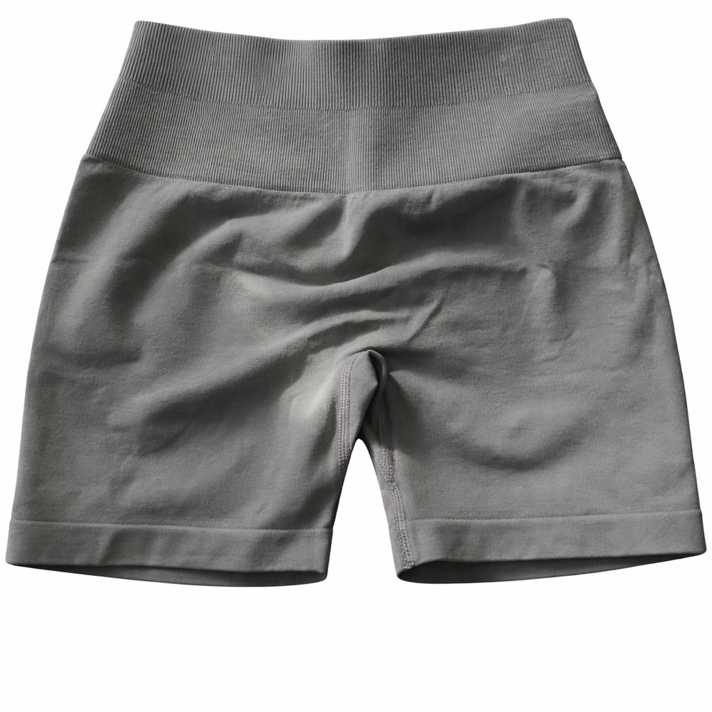 Women's High-Waisted Gray Bike Shorts